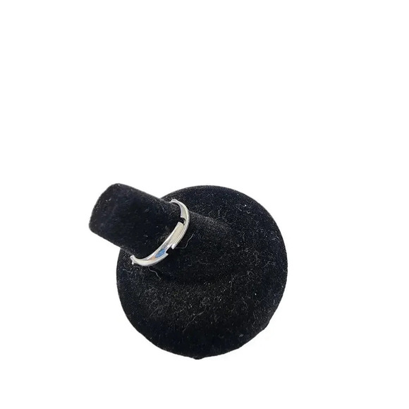 Vintage Faceted Crystal Chain Adjustable Ring Silver Tone - Picture 3 of 3